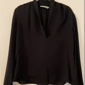 Vince Silk black long sleeve shirt, Small Sz 2